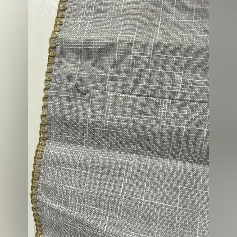 Miulee Set of 2 Gray Pillow Covers Square Burlap Trim Farmhouse 17”X17” NEW